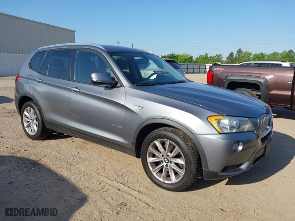 2013 BMW X3 xDrive28i with VIN 5UXWX9C59D0A09711, listed as a IAAI auction lot 41995475 with 104,123 mi miles. Bid and sale history available at carsss.com. Image 1.