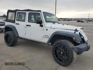 2018 Jeep Wrangler JK Unlimited Sport S with VIN 1C4BJWDG7JL865323, listed as a Copart auction lot 79419474 with 15,408 mi miles and Salvage Title. Bid and sale history available at carsss.com. Image 4.