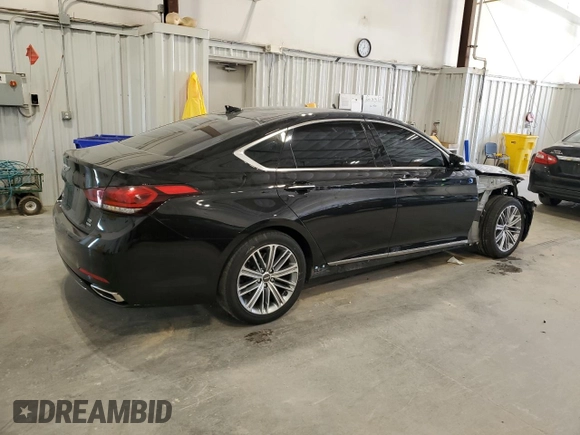 2018 Genesis G80 3.8L with VIN KMHGN4JE7JU232778, listed as a Copart auction lot 77440294 with 71,623 mi miles and Non repairable. Bid and sale history available at DreamBid. Image 3.