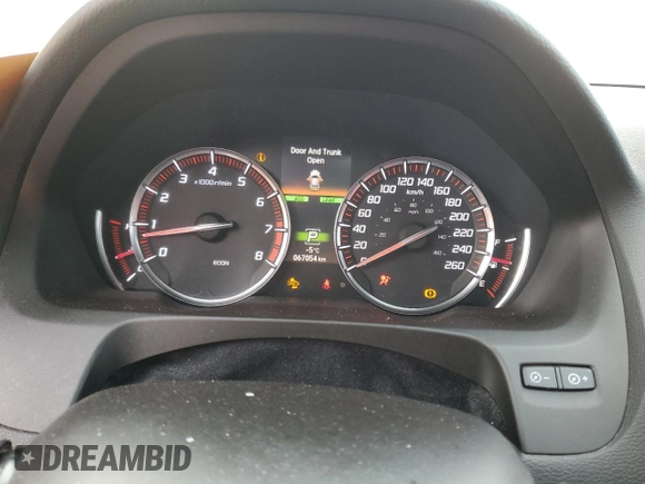 2019 Acura TLX w/Advance Pkg with VIN 19UUB3F87KA800495, listed as a Copart auction lot 82974504 with 67,054 mi miles and Salvage Title. Bid and sale history available at carsss.com. Image 9.