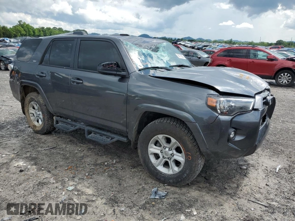 2021 Toyota 4Runner SR5 with VIN JTEEU5JR2M5230017, listed as a Copart auction lot 56715035 with 73,439 mi miles and Salvage title. Bid and sale history available at DreamBid. Image 4.