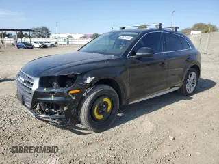 2019 Audi Q5 Premium Plus with VIN WA1BNAFY9K2121348, listed as a Copart auction lot 45600155 with 95,616 mi miles and Salvage Title. Bid and sale history available at carsss.com. Image 1.