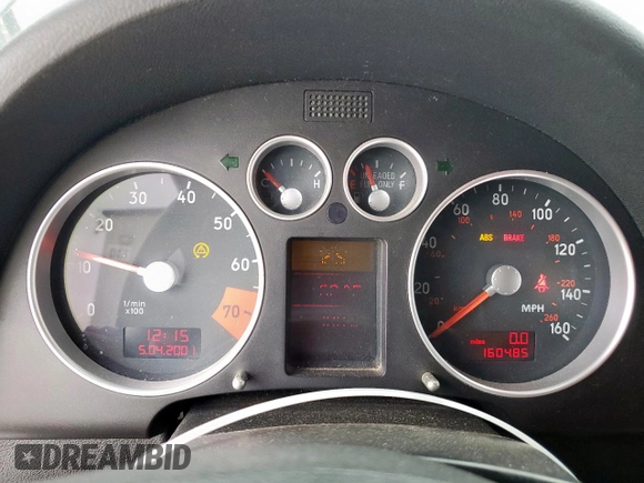 2001 Audi TT with VIN TRUWT28N511004768, listed as a Copart auction lot 51511765 with 160,485 mi miles and Salvage Title. Bid and sale history available at carsss.com. Image 9.