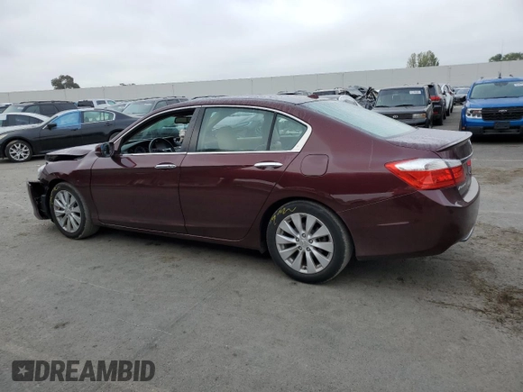 2013 Honda Accord Sdn EX-L with VIN 1HGCR2F84DA196053, listed as a Copart auction lot 54188445 with 96,305 mi miles and Salvage Title. Bid and sale history available at carsss.com. Image 2.