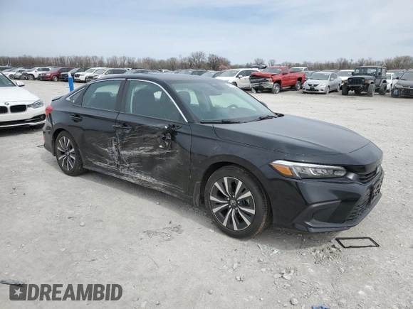 2023 Honda Civic Sedan EX with VIN 2HGFE1F79PH301489, listed as a Copart auction lot 49776375 with 20,175 mi miles and Salvage Title. Bid and sale history available at carsss.com. Image 4.