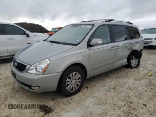 2014 Kia Sedona LX with VIN KNDMG4C79E6555627, listed as a Copart auction lot 43088115 with 115,100 mi miles and Salvage Title. Bid and sale history available at carsss.com. Image 1.