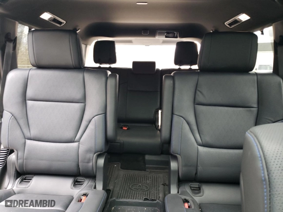 2023 Toyota Sequoia SR5 with VIN 7SVAAABA0PX005655, listed as a Copart auction lot 48110165 with 27,290 mi miles and Salvage Title. Bid and sale history available at carsss.com. Image 10.