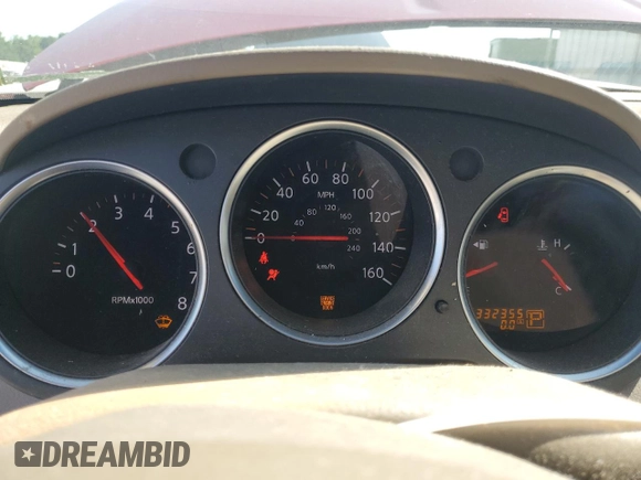 2008 Nissan Maxima SE with VIN 1N4BA41EX8C814972, listed as a Copart auction lot 60018655 with 332,355 mi miles and Salvage title. Bid and sale history available at DreamBid. Image 9.