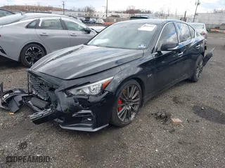 2018 Infiniti Q50 RED SPORT 400 with VIN JN1FV7AR4JM481806, listed as a IAAI auction lot 40968949 with 80,924 mi miles. Bid and sale history available at carsss.com. Image 17.