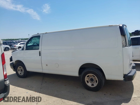 2019 Chevrolet Express Cargo Van with VIN 1GCWGAFP0K1163129, listed as a IAAI auction lot 41984551 with 50,069 mi miles. Bid and sale history available at carsss.com. Image 15.