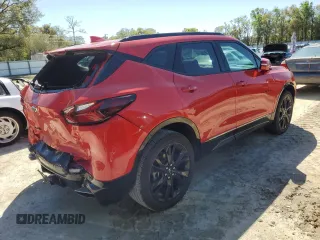 2022 Chevrolet Blazer RS with VIN 3GNKBERS1NS190872, listed as a Copart auction lot 49244535 with 15,574 mi miles and Salvage title. Bid and sale history available at DreamBid. Image 3.