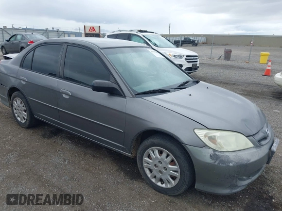 2004 Honda Civic LX with VIN 2HGES16554H565677, listed as a IAAI auction lot 41777886 with 482,212 mi miles and . Bid and sale history available at DreamBid. Image 1.