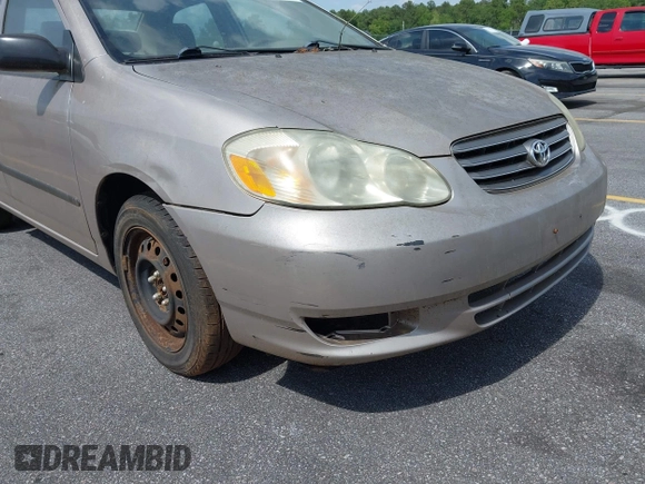 2003 Toyota Corolla CE with VIN 2T1BR32E03C102501, listed as a IAAI auction lot 42158080 with 62,688 mi miles and . Bid and sale history available at DreamBid. Image 6.