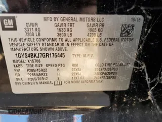 2016 Cadillac Escalade Luxury Collection z VIN 1GYS4BKJ7GR176445, wystawiony jako Copart lot #66930184 z przebiegiem 71 356 mil mil oraz Szkoda całkowita • Salvage title. Historia ofert i sprzedaży dostępna na DreamBid. Obrazek 13.
