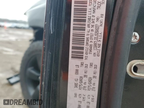 2018 Ram 1500 Big Horn with VIN 1C6RR7LG5JS260227, listed as a Copart auction lot 86815194 with 79,493 mi miles and Salvage Title. Bid and sale history available at carsss.com. Image 12.