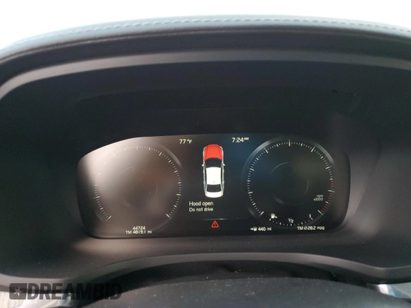2022 Volvo S60 Plus Dark Theme with VIN 7JRL12TL5NG160726, listed as a Copart auction lot 71318124 with 44,724 mi miles and Non Repairable. Bid and sale history available at carsss.com. Image 9.