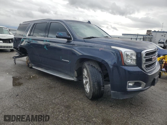 2017 GMC Yukon SLT with VIN 1GKS1BKC5HR295827, listed as a Copart auction lot 48189565 with 106,867 mi miles and Salvage Title. Bid and sale history available at carsss.com. Image 4.