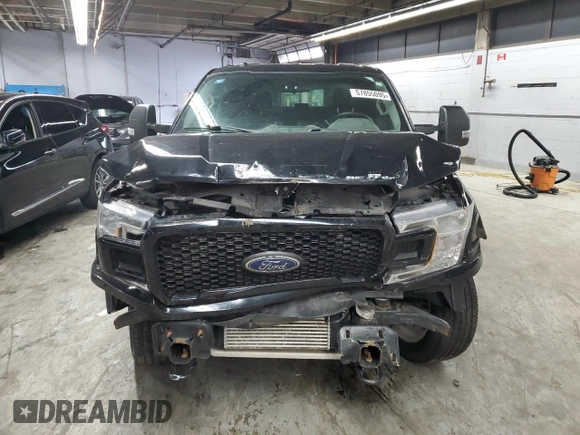 2018 Ford F-150 XL with VIN 1FTEW1EG0JFD10941, listed as a Copart auction lot 57855095 with 119,345 mi miles and Salvage title. Bid and sale history available at DreamBid. Image 5.