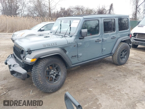 2024 Jeep Wrangler Sport S with VIN 1C4PJXDG7RW263740, listed as a IAAI auction lot 41551988 with 5,122 mi miles and . Bid and sale history available at DreamBid. Image 17.