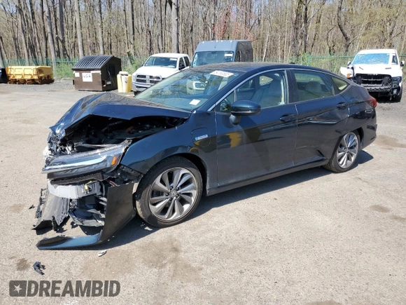 2018 Honda Clarity Touring with VIN JHMZC5F34JC015578, listed as a Copart auction lot 54193505 with 92,510 mi miles and Salvage Title. Bid and sale history available at DreamBid. Image 1.