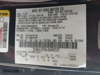 2020 Lincoln MKZ Reserve with VIN 3LN6L5F96LR608237, listed as a IAAI auction lot 41530295 with 45,144 mi miles. Bid and sale history available at carsss.com. Image 9.
