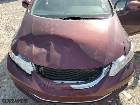 2013 Honda Civic Sdn LX with VIN 19XFB2F53DE029198, listed as a Copart auction lot 48857515 with 171,098 mi miles and Salvage Title. Bid and sale history available at carsss.com. Image 11.