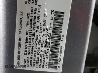2018 Honda Ridgeline RTL-T z VIN 5FPYK3F65JB001004, wystawiony jako Copart lot #89132755 z przebiegiem 122 572 mil mil oraz Szkody całkowita. Historia ofert i sprzedaży dostępna na DreamBid. Obrazek 12.