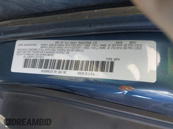 2008 Subaru Outback i z VIN 4S4BP61C187319213, wystawiony jako IAAI lot #42530954 z przebiegiem 188 011 mil mil oraz . Historia ofert i sprzedaży dostępna na DreamBid. Obrazek 9.