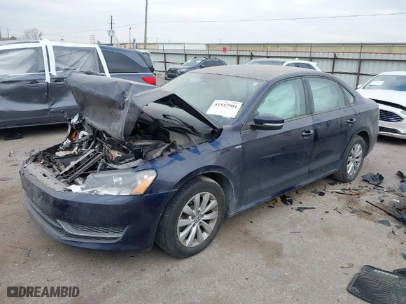 2014 Volkswagen Passat Wolfsburg Ed with VIN 1VWAT7A36EC094322, listed as a IAAI auction lot 41547904 with 144,312 mi miles. Bid and sale history available at carsss.com. Image 2.