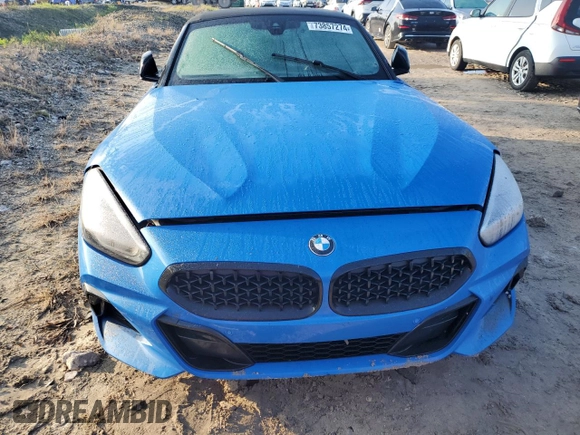 2021 BMW Z4 sDriveM40i with VIN WBAHF9C07MWX29534, listed as a Copart auction lot 73857274 with 0 mi miles and Salvage Title. Bid and sale history available at carsss.com. Image 5.