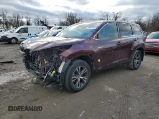 2019 Toyota Highlander Hybrid LE with VIN 5TDBGRFH5KS063939, listed as a Copart auction lot 40581394 with 48,729 mi miles and . Bid and sale history available at DreamBid. Image 1.