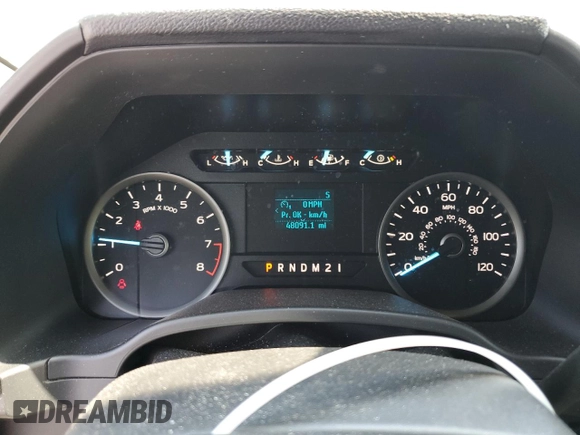 2020 Ford F-150 XL z VIN 1FTEX1CB8LKF56893, wystawiony jako Copart lot #57490485 z przebiegiem 48 091 mil mil oraz Szkoda całkowita • Salvage title. Historia ofert i sprzedaży dostępna na DreamBid. Obrazek 9.