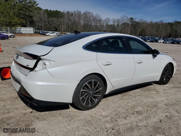 2020 Hyundai Sonata SEL Plus with VIN 5NPEJ4J23LH029221, listed as a Copart auction lot 45034555 with 79,554 mi miles and Salvage Title. Bid and sale history available at carsss.com. Image 3.