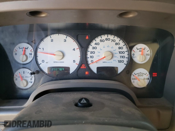 2005 Dodge Ram 2500 SLT with VIN 3D7KS28C25G770741, listed as a Copart auction lot 75347064 with 232,789 mi miles and Salvage Title. Bid and sale history available at carsss.com. Image 9.