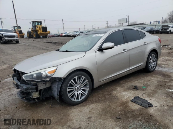 2015 Kia Cadenza Premium with VIN KNALN4D70F5173300, listed as a Copart auction lot 86696304 with 125,410 mi miles and Salvage Title. Bid and sale history available at carsss.com. Image 1.
