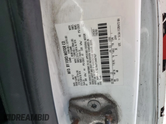 2018 Ford Transit Connect XL with VIN NM0LE7E78J1349767, listed as a Copart auction lot 56518855 with 236,866 mi miles and Salvage title. Bid and sale history available at DreamBid. Image 13.