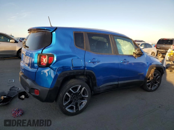 2020 Jeep Renegade Sport with VIN ZACNJAAB8LPL81164, listed as a Copart auction lot 79776084 with 66,708 mi miles and Salvage Title. Bid and sale history available at carsss.com. Image 3.