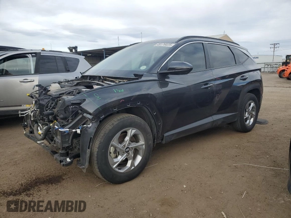 2023 Hyundai Tucson SEL with VIN 5NMJB3AE4PH198568, listed as a Copart auction lot 49176025 with 28,704 mi miles and Salvage Title. Bid and sale history available at carsss.com. Image 1.