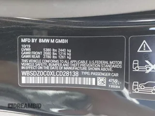 2020 BMW M8 Competition z VIN WBSDZ0C0XLCD28138, wystawiony jako IAAI lot #42339303 z przebiegiem 30 298 mil mil oraz . Historia ofert i sprzedaży dostępna na DreamBid. Obrazek 9.