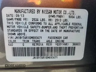 2014 Infiniti Q50 Premium z VIN JN1BV7AR1EM693471, wystawiony jako Copart lot #58991305 z przebiegiem 144 323 mil mil oraz Szkoda całkowita • Salvage title. Historia ofert i sprzedaży dostępna na DreamBid. Obrazek 12.
