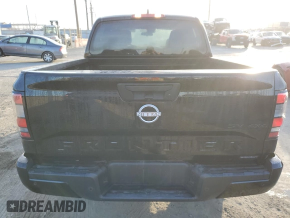 2023 Nissan Frontier SV with VIN 1N6ED1EK6PN614006, listed as a Copart auction lot 77823854 with 14,500 mi miles and Salvage Title. Bid and sale history available at carsss.com. Image 6.