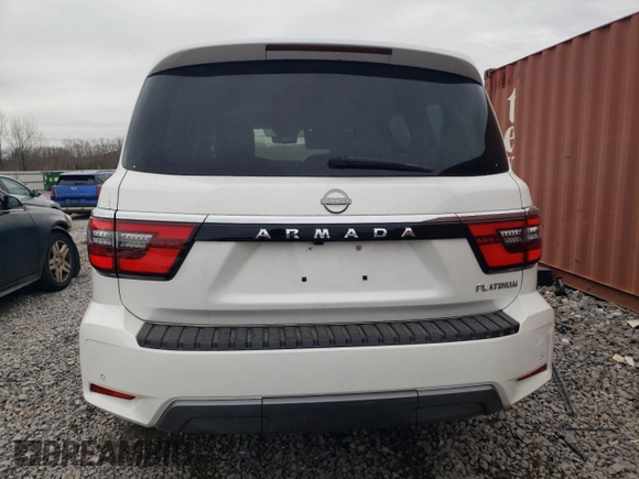 2023 Nissan Armada Platinum with VIN JN8AY2DA5P9402621, listed as a Copart auction lot 42639245 with 15,878 mi miles and Salvage Title. Bid and sale history available at carsss.com. Image 6.