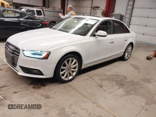 2013 Audi A4 Premium Plus z VIN WAUFFAFL2DA173435, wystawiony jako IAAI lot #41941457 z przebiegiem 111 174 mil mil oraz . Historia ofert i sprzedaży dostępna na DreamBid. Obrazek 2.