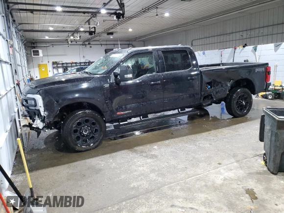 2024 Ford F-350 XL with VIN 1FT8W3BM4RED63470, listed as a Copart auction lot 44935085 with 12,801 mi miles and Salvage Title. Bid and sale history available at DreamBid. Image 1.