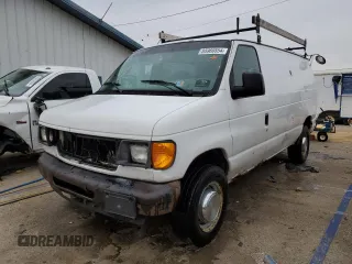 2005 Ford Econoline Cargo with VIN 1FTNE24W25HB03401, listed as a Copart auction lot 85960554 with 218,642 mi miles and Salvage Title. Bid and sale history available at carsss.com. Image 1.