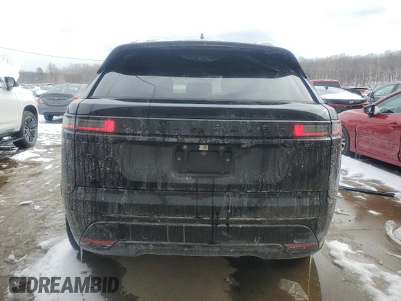 2025 Land Rover Range Rover Velar Dynamic SE with VIN SALYL2EX2SA394053, listed as a Copart auction lot 45710415 with 3,540 mi miles and Salvage title. Bid and sale history available at DreamBid. Image 6.