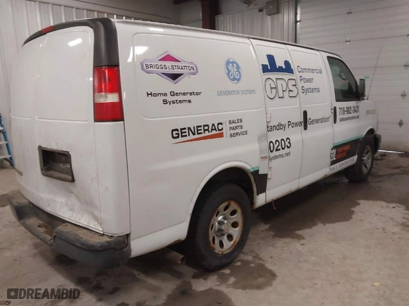 2012 Chevrolet Express Cargo Van with VIN 1GCSGAFX6C1167511, listed as a IAAI auction lot 42038681 with 281,334 mi miles. Bid and sale history available at carsss.com. Image 4.