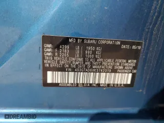 2019 Subaru Impreza Premium with VIN 4S3GTAD6XK3742319, listed as a Copart auction lot 84625434 with 83,472 mi miles and Salvage Title. Bid and sale history available at carsss.com. Image 14.