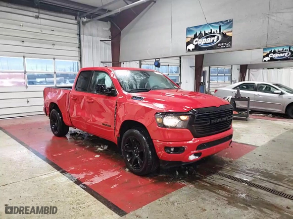 2021 Ram 1500 Big Horn with VIN 1C6RRFBG7MN781741, listed as a Copart auction lot 87978085 with 86,074 mi miles and Salvage Title. Bid and sale history available at carsss.com. Image 13.