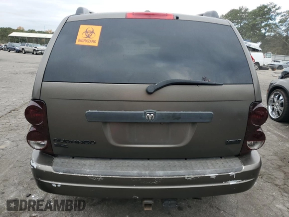 2008 Dodge Durango SLT with VIN 1D8HD48278F100482, listed as a Copart auction lot 78818454 with Not provided miles and Salvage title. Bid and sale history available at DreamBid. Image 6.